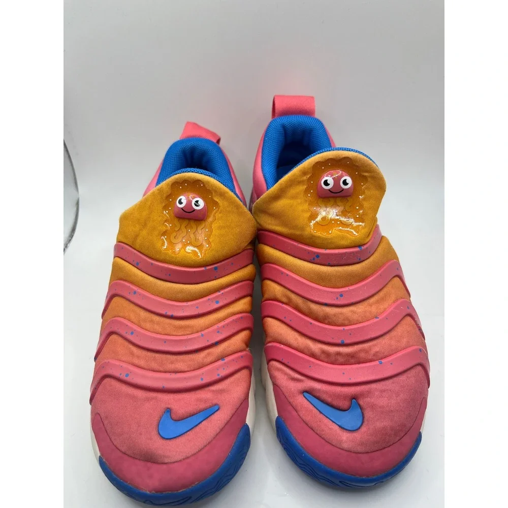 Nike Dynamo Free Toddler Shoes Blue‎ Pink Orange Monster Eyes Size 13C